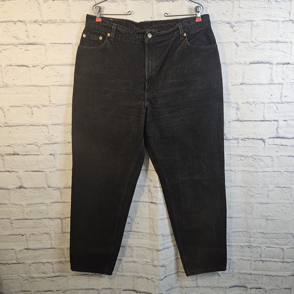VTG Levis 550 Jeans Womens 18 Black Relaxed Fit Tapered Leg High Rise Y2K 36x30